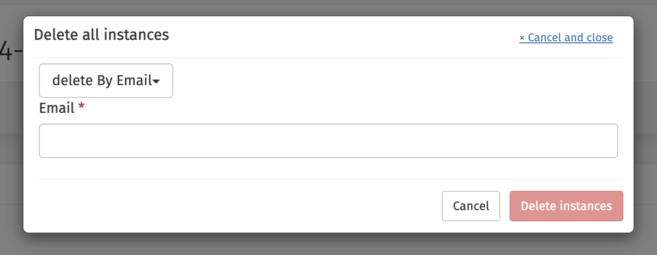750E delete instance