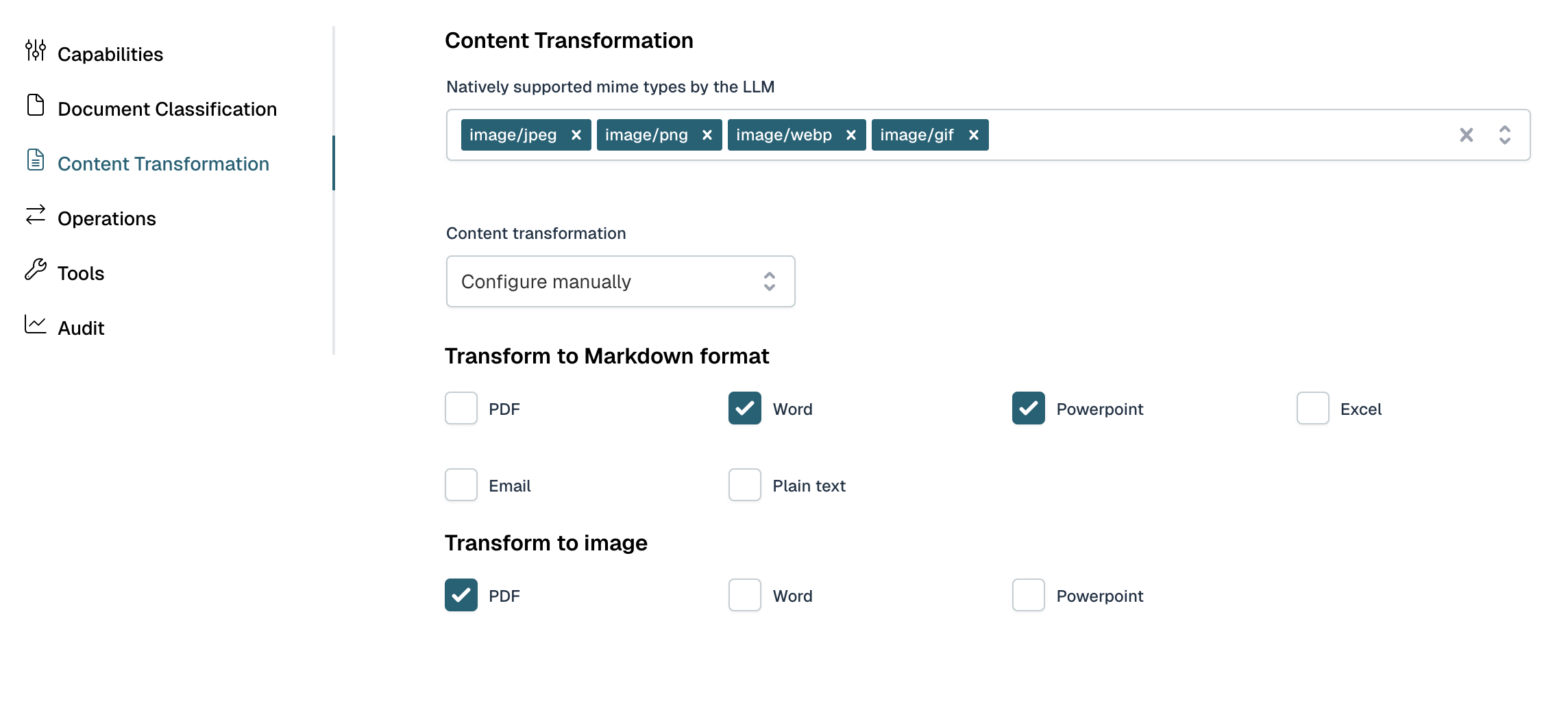 Content transformation
