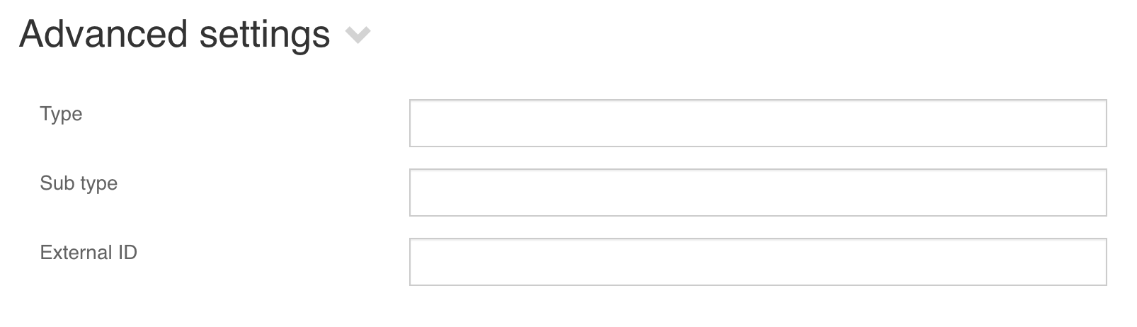 Advanced settings
