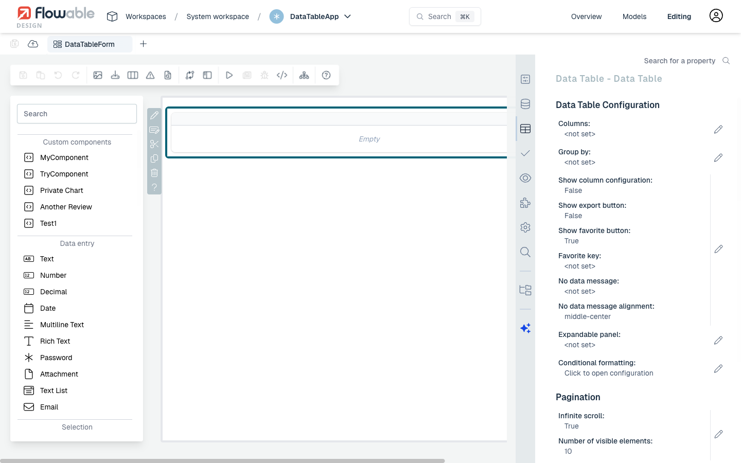 Create columns