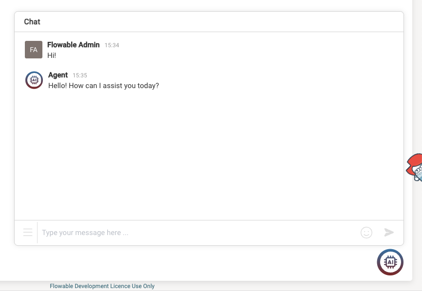 Chat popover in the case view