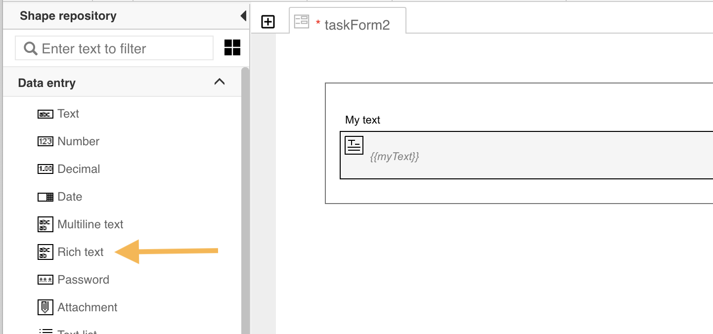 Rich text component