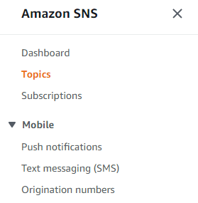 SNS Create Topic