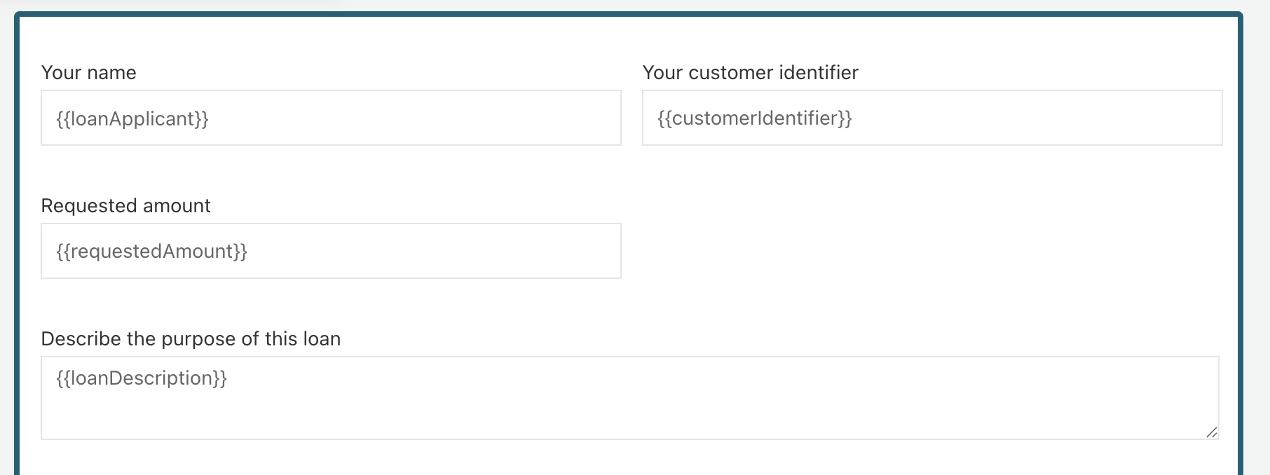 Orchestrator agent example - Start Form